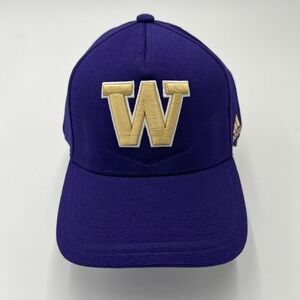 Adidas Washington Huskies Purple Gold W Baseball Cap‎ Hat Adult OSFM